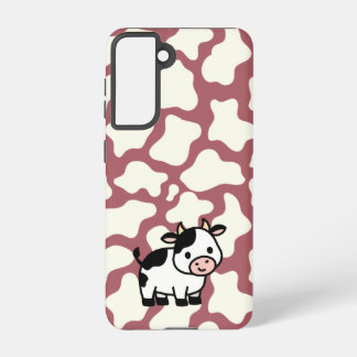 Coque Samsung Galaxy Pattern à White on Red with Cow