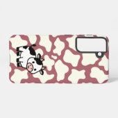 Coque Samsung Galaxy Pattern à White on Red with Cow (Verso Horizontal)