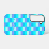 Coque Samsung Galaxy Patters bleus (Verso Horizontal)