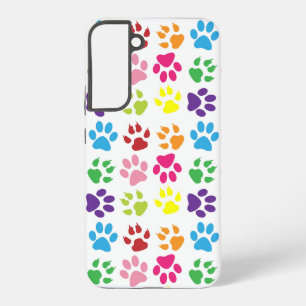 Coque Samsung Galaxy Paws Colorés, Paws Chiens, Paws Chat