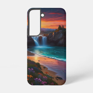 Coque Samsung Galaxy Paysage animé avec cascade boîtier téléphonique