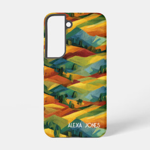 Coque Samsung Galaxy Paysage Cubiste Vibrant Automne Personnalisé