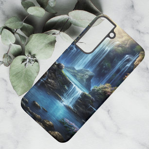 Coque Samsung Galaxy Paysage de rêve de cascade enchantée de fantaisie