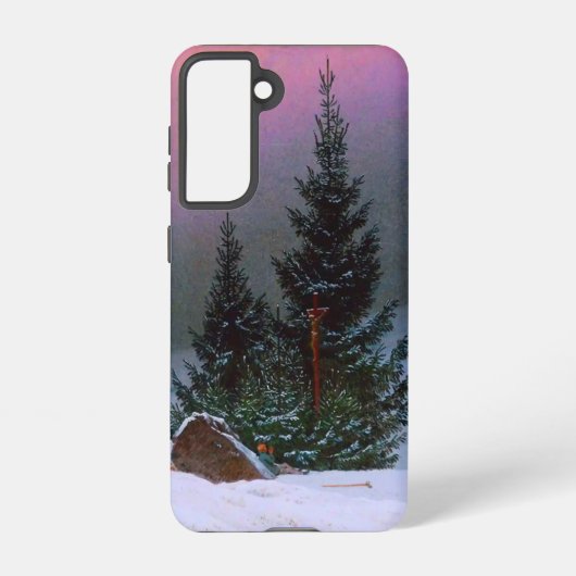 Coque Samsung Galaxy Paysage d'hiver Caspar David Friedrich (Verso)