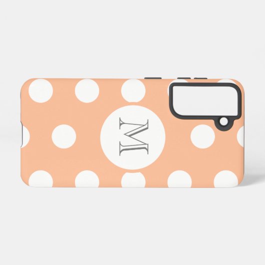 Coque Samsung Galaxy Peach Polkadot (Verso Horizontal)