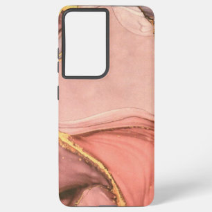 Coque Samsung Galaxy Pêcher Avec La Géode Or