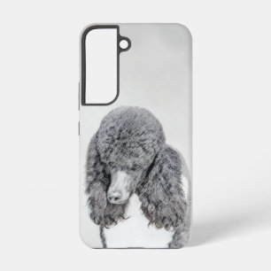 Coque Samsung Galaxy Peinture à paille noire standard - Art du chien
