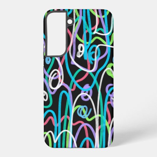 Coque Samsung Galaxy Peinture Abstraite de néon (Verso)
