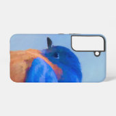 Coque Samsung Galaxy Peinture Bluebird - Art original pour oiseaux (Verso Horizontal)