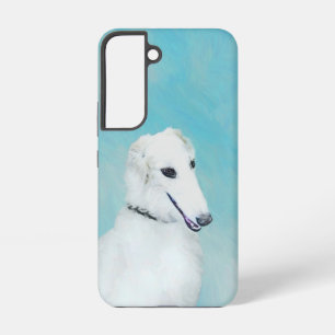 Coque Samsung Galaxy Peinture de Borzoï (blanc) - Art original de chien