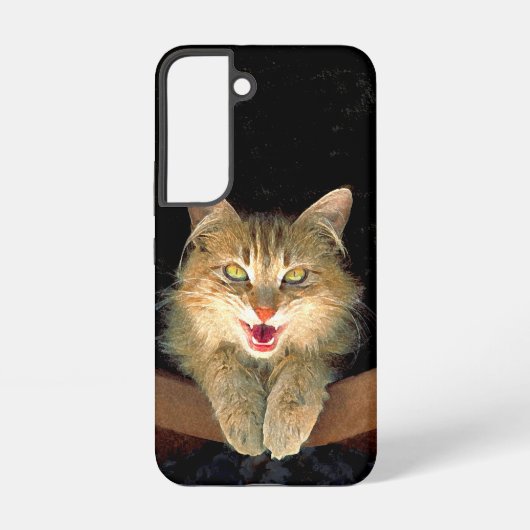 Coque Samsung Galaxy Peinture de chat Mad - Cute Original Cat Art (Verso)