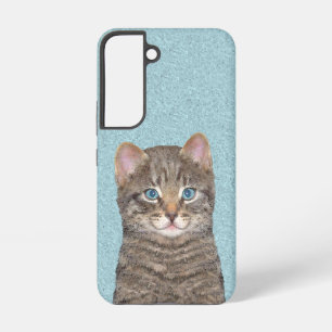 Coque Samsung Galaxy Peinture de chat tigré gris - Art de chat original