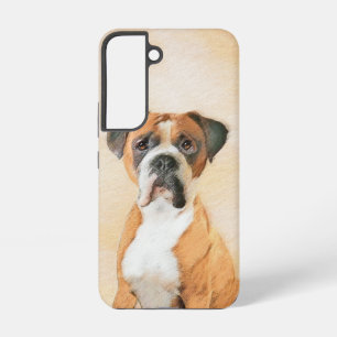 Coque Samsung Galaxy Peinture de chien Boxer originale non rognée Art a