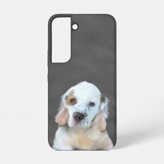 Coque Samsung Galaxy Peinture de Clumber Spaniel - Art Original de Chie (Verso)