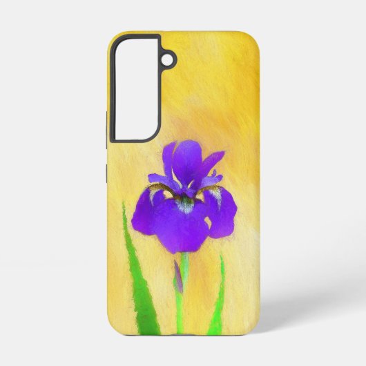 Coque Samsung Galaxy Peinture d'Iris à Barbe Violette - Chien Original (Verso)