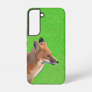 Coque Samsung Galaxy Peinture du Renard Rouge - Art Original sur la Fau