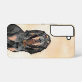 Coque Samsung Galaxy Peinture en noir et blanc - Art original Chien (Verso Horizontal)