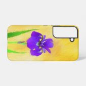 Coque Samsung Galaxy Peinture Iris à pois pourpre - Chien original mign (Verso Horizontal)