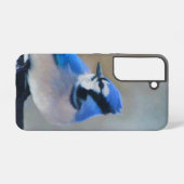 Coque Samsung Galaxy Peinture Jay Bleu - Art Oiseau Original (Verso Horizontal)