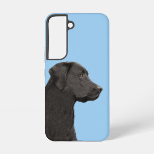 Coque Samsung Galaxy Peinture originale Retriever du Labrador Noir Art