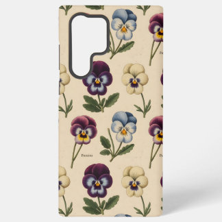 Coque Samsung Galaxy Pensées botaniques vintage | Floral antique