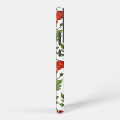 Coque Samsung Galaxy Pépites, rouge et vert sur blanc (Côté droit)