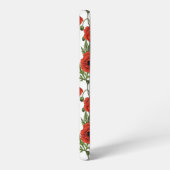 Coque Samsung Galaxy Pépites, rouge et vert sur blanc (Côté gauche)