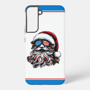 Coque Samsung Galaxy Père Noël de Noël Patriotique/Américaine