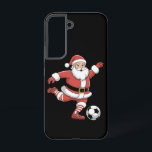 Coque Samsung Galaxy Père Noël joue au football Sports de Noël<br><div class="desc">Père Noël joue au football Sports de Noël</div>