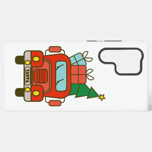 Coque Samsung Galaxy Père Noël vue de devant Joyeux Noël (Verso Horizontal)