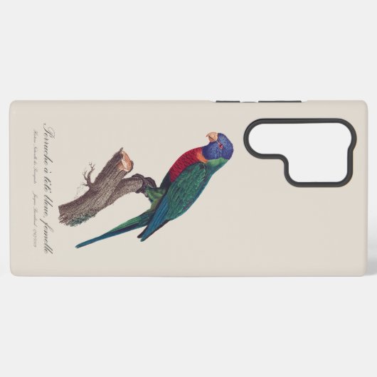 Coque Samsung Galaxy Perruche a tete bleue, femelle / Rainbow lorikeet, (Verso Horizontal)