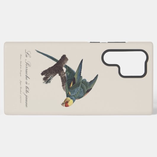 Coque Samsung Galaxy Perruche a Tete Jaune / Perruche de Caroline (Verso Horizontal)