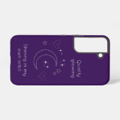 Coque Samsung Galaxy Personalized Celestial Line Art Purple Phone Case (Verso Horizontal)