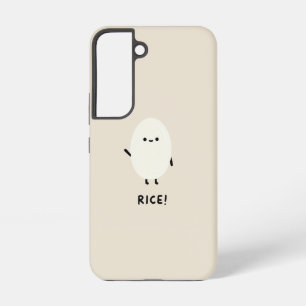 Coque Samsung Galaxy personnage de riz mignon minimal kawaii drôle desi