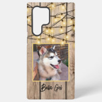 Personnalisé rustique carré photo chiot Alaskan Ma