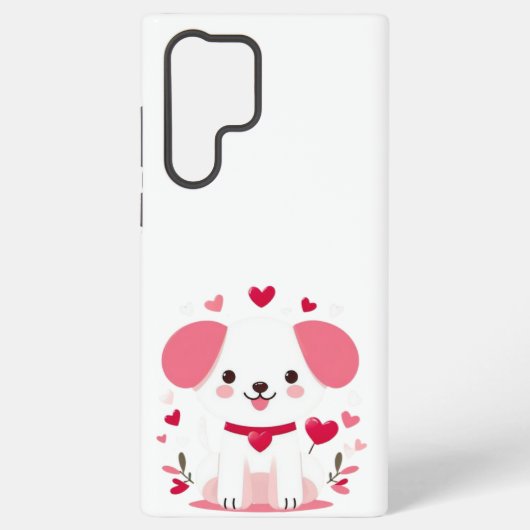 Coque Samsung Galaxy Petit chiot de la Saint-Valentin (Verso)