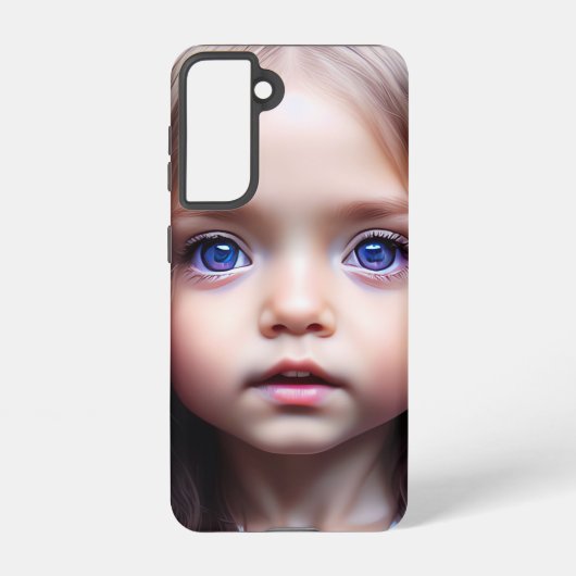 COQUE SAMSUNG GALAXY PETITE PETITE FILLE PEINTURE GRANDES YEUX (Verso)