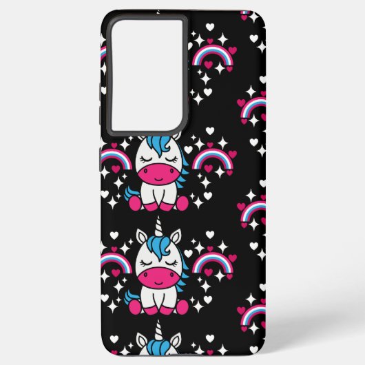 Coque Samsung Galaxy Petites filles Unicorn Pony (Verso)
