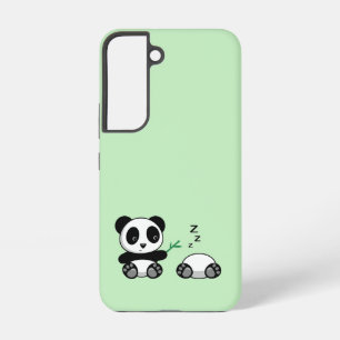 Coque Samsung Galaxy Petites pandas mignonnes sur vert