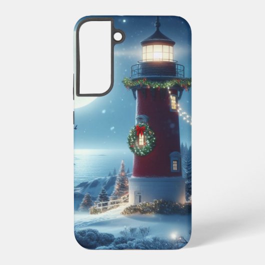 Coque Samsung Galaxy Phare de Noël nautique (Verso)