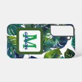 Coque Samsung Galaxy Philodendron vert Feuille Foliage Botanique (Verso Horizontal)