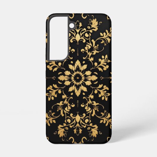 Coque Samsung Galaxy Phone case black yellow pattern style  (Verso)