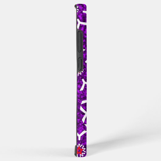 Coque Samsung Galaxy Phone Case fleurs numériques violettes (Côté droit)