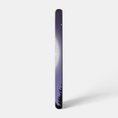 Coque Samsung Galaxy Phone case with a wolf howling at the full moon (Côté gauche)