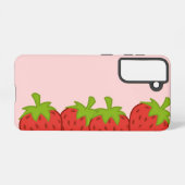 Coque Samsung Galaxy phonécase de fraise (Verso Horizontal)