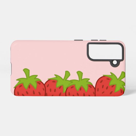 Coque Samsung Galaxy phonécase de fraise (Verso Horizontal)