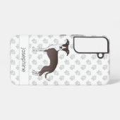 Coque Samsung Galaxy Phoque Et Blanc Italien Greyhound Chien Avec Paws (Verso Horizontal)