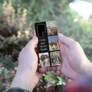 Coque Samsung Galaxy Photo Collage Histoires de voyage   Noir