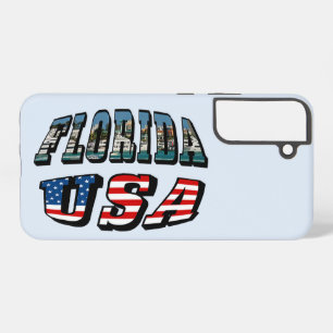 Coque Samsung Galaxy Photo de texte du drapeau de l'État de Floride et