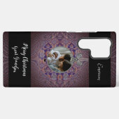 Coque Samsung Galaxy Photo personnalisée Date de Noël du bébé (Verso Horizontal)